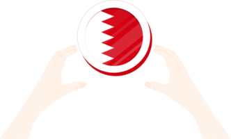 Bahrain-Flaggenhand gezeichnet, Bahrain-Dinar-Hand gezeichnet png