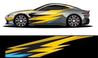 Car decal wrap design vector. abstract stripe racing  for livery, vehicle, rally, race, car. vector