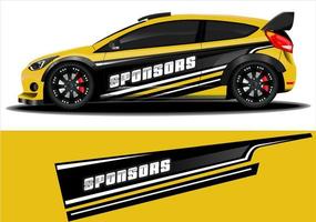 Car decal wrap design vector. abstract stripe racing  for livery, vehicle, rally, race, car. vector