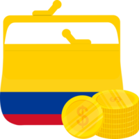 kolumbien flagge handgezeichnet, kolumbianischer peso handgezeichnet png