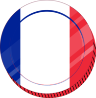 France National  hand drawn flag, EUR hand drawn png