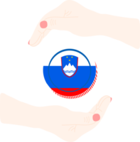 slovenien hand dragen flagga, eur hand dragen png