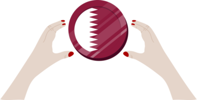 Qatar Flag hand drawn.Qatari riyal hand drawn png