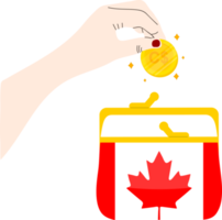 canadese bandiera mano disegnato, canadese dollaro mano disegnato png