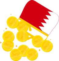 Bahrain-Flaggenhand gezeichnet, Bahrain-Dinar-Hand gezeichnet png