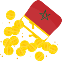 Moroccan hand drawn flag, Moroccan dirham  hand drawn png