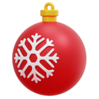 bauble 3d render icon illustration png