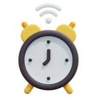 alarm clock 3d render icon illustration png