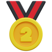 illustration de l'icône de rendu 3d médaille png