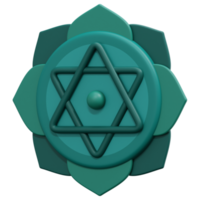 illustration d'icône de rendu 3d anahata png