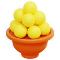 illustration de l'icône de rendu 3d laddu png