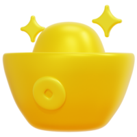 ilustração de ícone de renderização 3d de ouro png