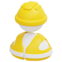 worker 3d render icon illustration png