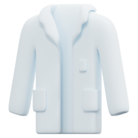 illustration d'icône de rendu 3d de blouse de laboratoire png