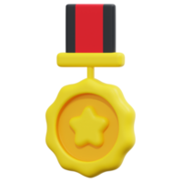 medal 3d render icon illustration png