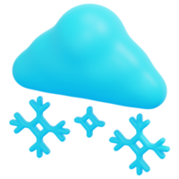 snowy 3d render icon illustration png