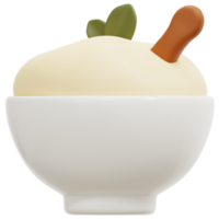 illustration de l'icône de rendu 3d de la bouillie
