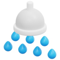 ilustração de ícone de renderização 3d de chuveiro png