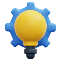 idea 3d render icono ilustración png