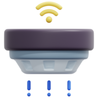 smoke detector 3d render icon illustration png