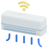 illustration de l'icône de rendu 3d de la climatisation png