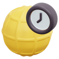 time zone 3d render icon illustration png