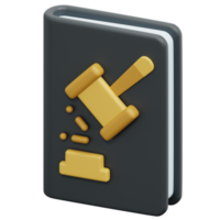 law book 3d render icon illustration png