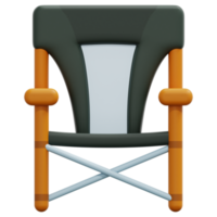 camping stoel 3d geven icoon illustratie png