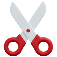 scissors 3d render icon illustration png