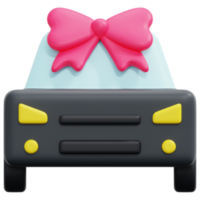 ilustración de icono de renderizado 3d de coche png