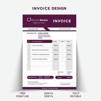 modern corporate creative Invoice theme with pet and invoice template design vector