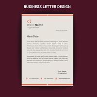 Business letter design and business them template design vector