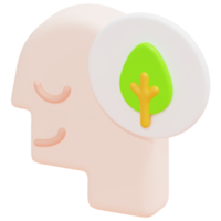 think green 3d render icon illustration png