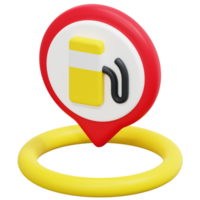 Tankstelle 3D-Render-Icon-Illustration png