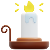 candle 3d render icon illustration png