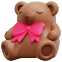 teddy beer 3d geven icoon illustratie png