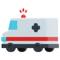 ambulance, rendu 3d, icône, illustration png