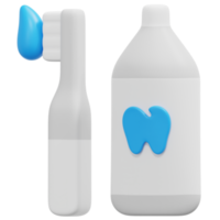 toothbrush 3d render icon illustration png