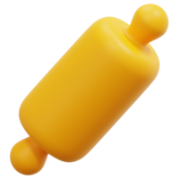 rolling pin 3d render icon illustration png