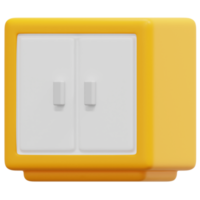 cabinet 3d render icon illustration png