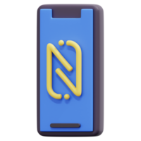 nfc 3d rendere icona illustrazione png