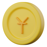 yuan coin 3d icon png