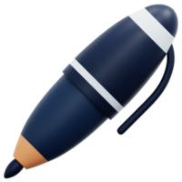 pen 3d render icon illustration png