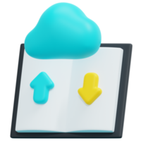 nube 3d render icono ilustración png