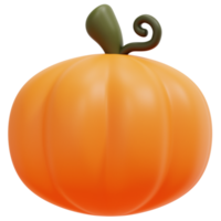 pumpkin 3d render icon illustration png