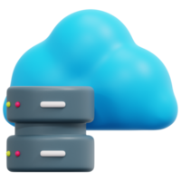 ilustração de ícone de renderização 3d em nuvem png