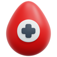 gota de sangue ilustração de ícone de renderização 3d png