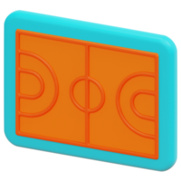 court 3d render icon illustration png