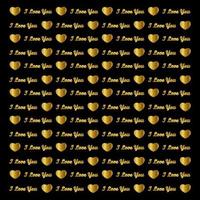 golden mockups.  vector seamless pattern with hearts