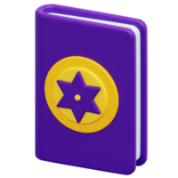 magic book 3d render icon illustration png